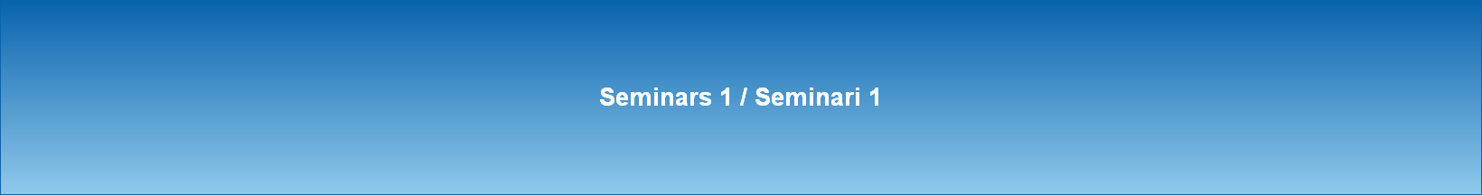 Seminars 1 / Seminari 1