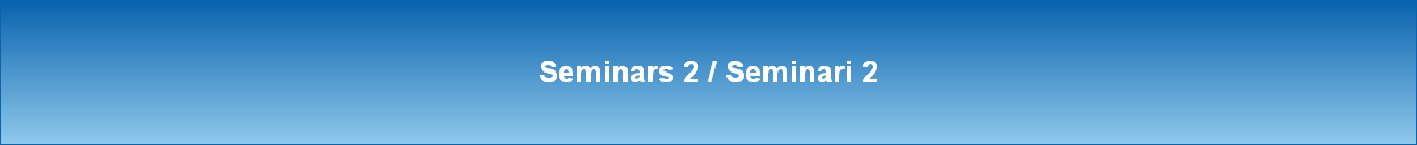 Seminars 2 / Seminari 2